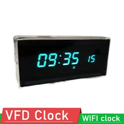 VFD WIFI clock Desktop Digital VFD clock Electronic time Creative Fluorescent screen clock Gravity sensor TYPE-C power