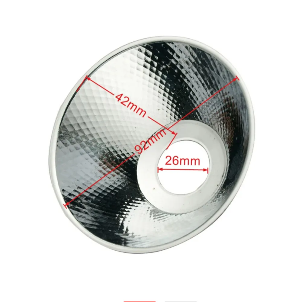 1pcs aluminum COB reflector cup diameter 92mm Integrated Light Source Reflector High Power COB LED Reflector