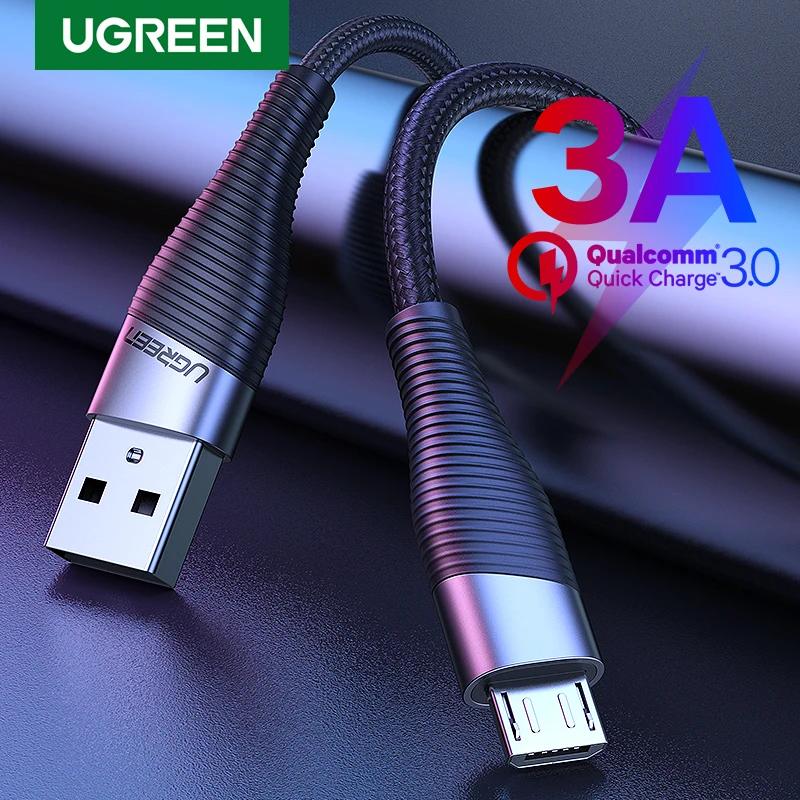 Ugreen Fast Charge Micro USB Cable for Xiaomi Redmi Note 5 Pro 4 Andriod Mobile Phone Charger Data Cable for Samsung S7 USB Cord