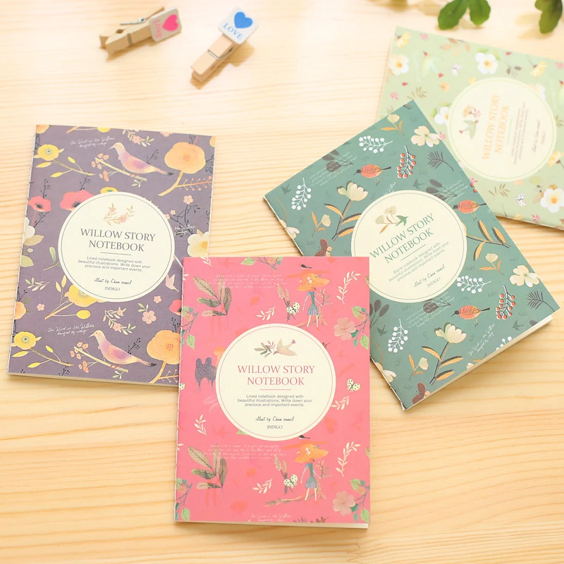 Dl Koreaanse Briefpapier Nieuwe Koreaanse Bloemen En Vogels Pocket Boek Taobao Gift 64K Notebook Maatwerk Onderwijs Apparatuur