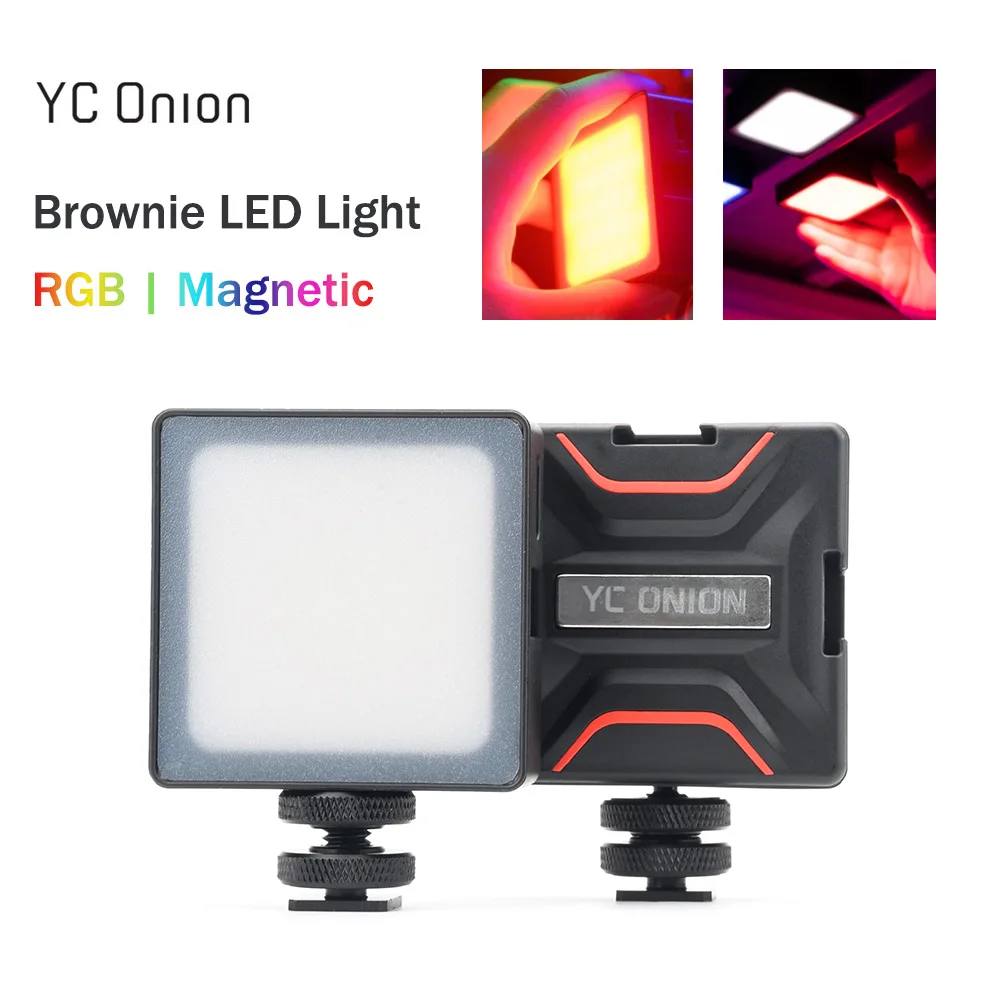 Yc Onion Brownie RGB LED Fill light for Camera Video Light High-Brightness Lamp Beads Magnetic 2000mah soft light