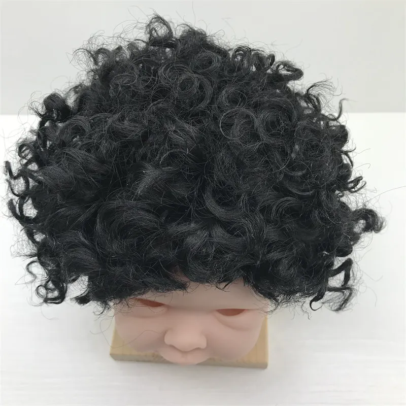 NPK African Style Short Curl Hair For 55-57cm Reborn Girl Doll / Full Silicone Doll Hot Doll Accessories