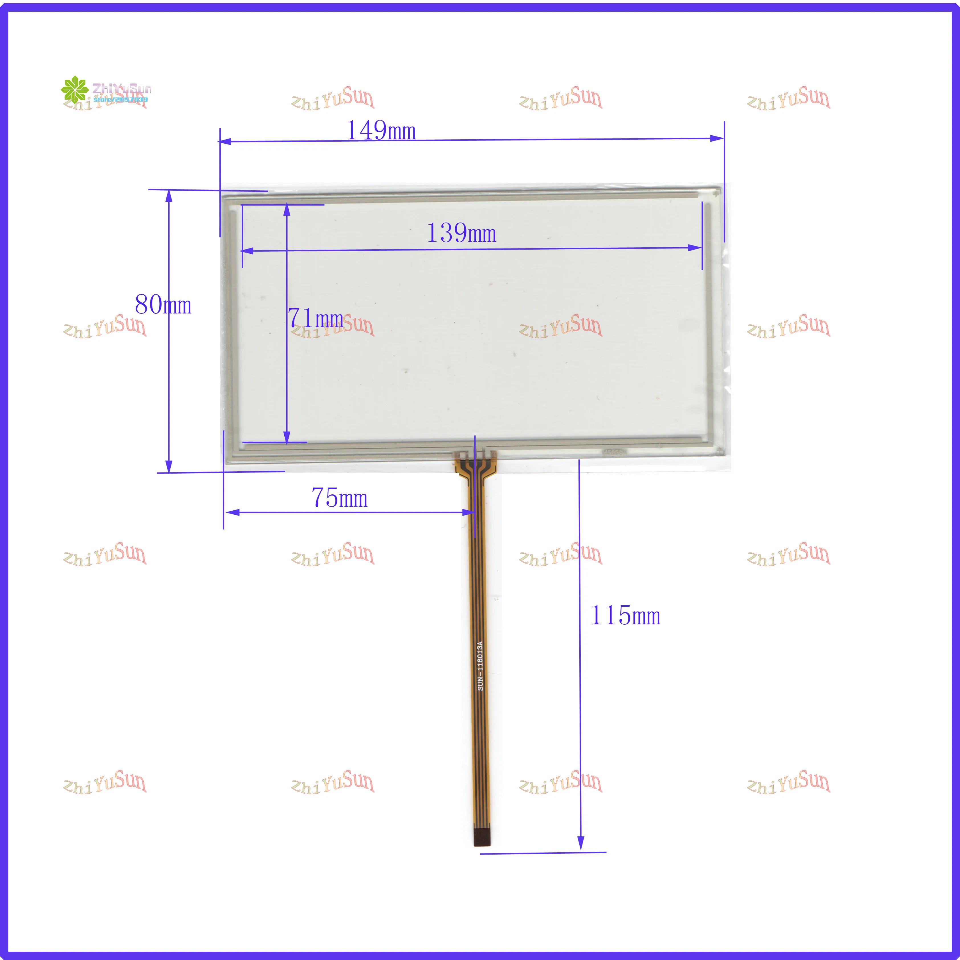 

ZhiYuSun 149*80mm 6inch 4lines resistance screen this is compatible blass suitable 149*80