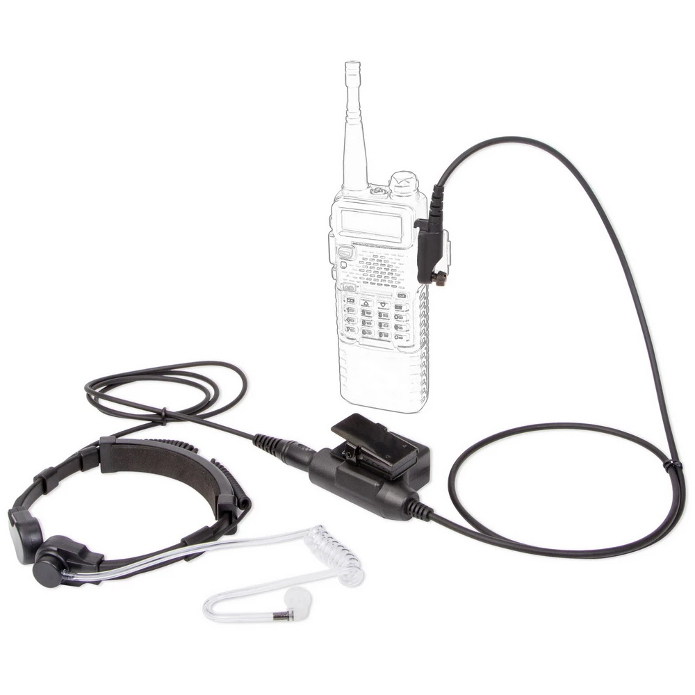 For Hytera PD680 U94 PTT+7.1mm Tactical Mic Headset Telescopic Throat Control