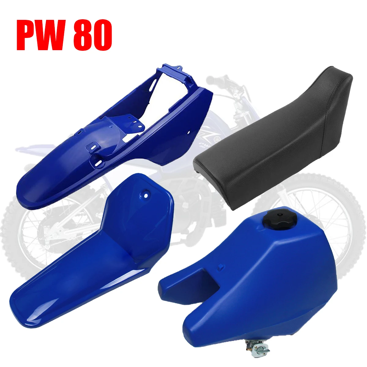 Motorcycle Bodywork Plastic Fairing Body Kit For Yamaha PW80 PW 80 PEE WEE Plastic Fender Body Seat Gas Tank Kit