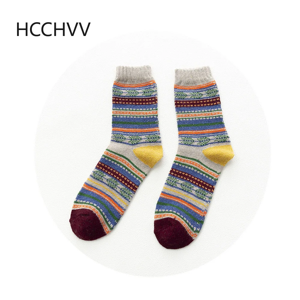 thick warm Men sock winter sock ethnic style woolen sock high tube soft rabbit wool colorful mens ankle hosiery mens dress socks