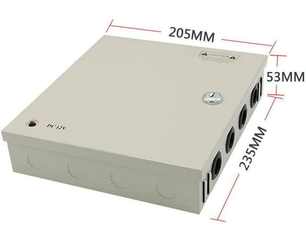 9 Channel 12V 10A CCTV Camera DC Power Supply 120W Fanless