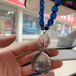 muslim AYATUL KURSI Car Rear View Mirror stainless steel Car Pendant Hanging