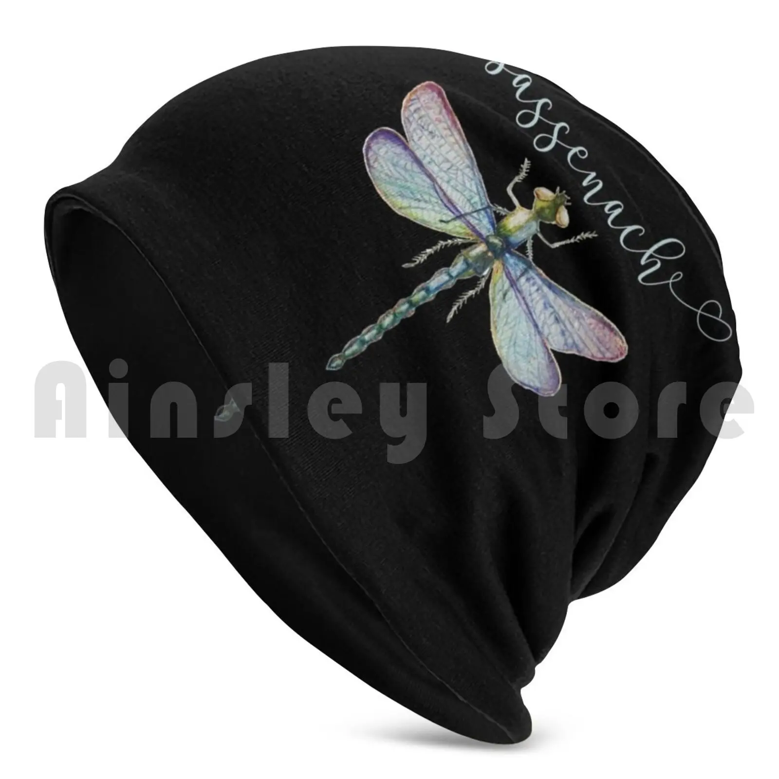 Sassenach Dragonfly Beanies Knit Hat 639 Beanies Print Sassenach Dragonfly Outlander Highlander Scottish Irish