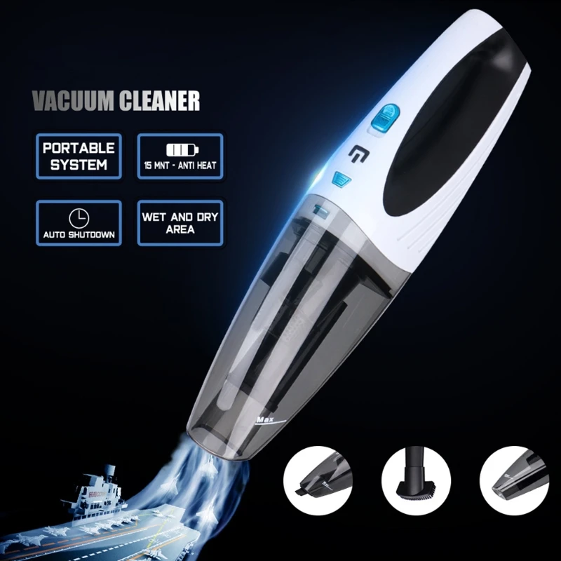 سيارة لاسلكية مكنسة كهربائية لاسلكية يده السيارات المكانس المنزل والسيارة الاستخدام المزدوج مكنسة كهربائية صغيرة بنيت في Battrery