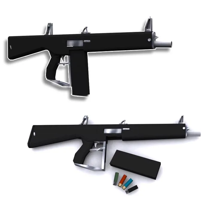 3D Paper Model AA12 Violence Gun 1: 1 Scale DIY Handmade Paper Craft Toy