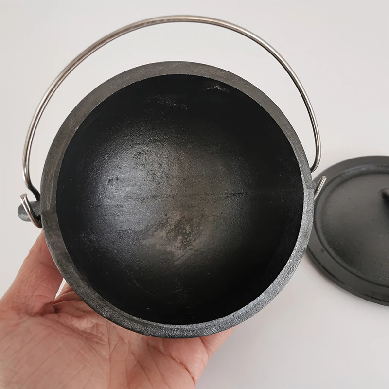 1/4# Cast Iron Cauldron Magic Pot Cooking Potjie Perfect for Incense Smudge Kit Sage Holder Altar Ritual Burning Holder