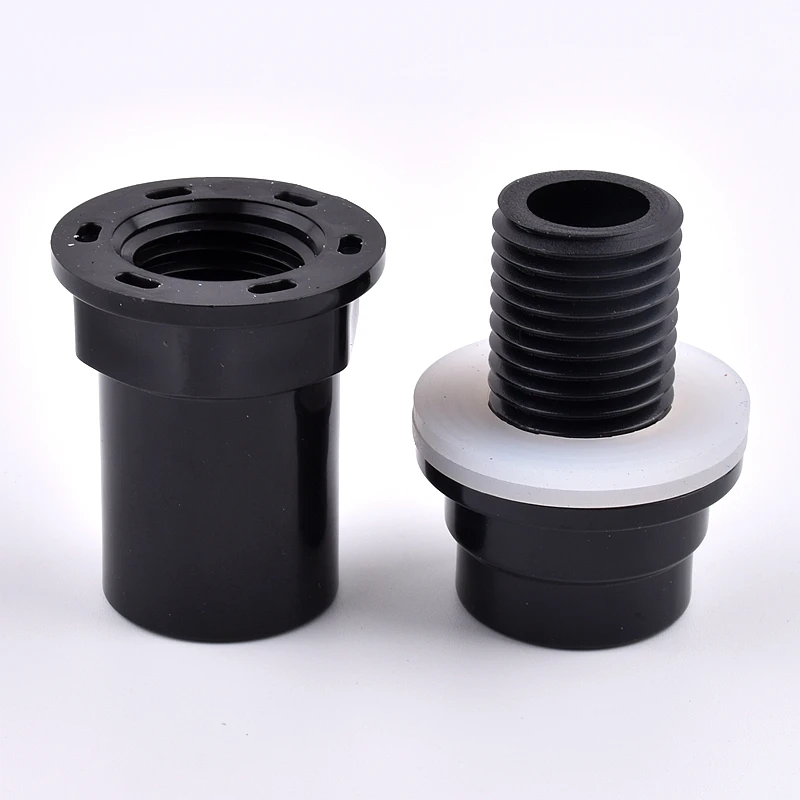 Aquarium Drain Joint PVC Pipe, entrada de água, saída Fittings, Overflow Thread, abastecimento do tanque de água, Fish Tank Conectores, 2-20Pcs,