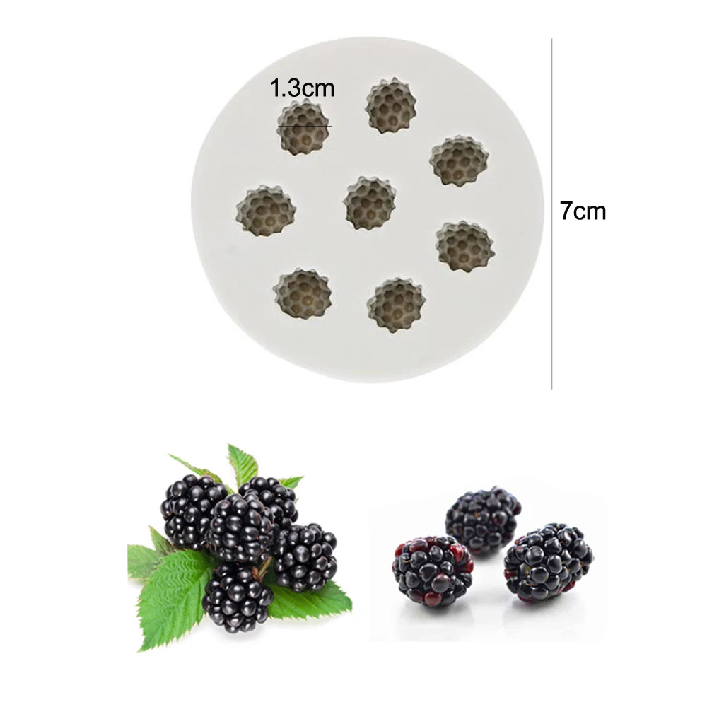 Formy silikonowe malinowe jagody DIY gliniana świeca żywica kremówka cukier czekolada pieczenie gumpaste gumpaste forma dekoracyjna M2628 — zdjęcie 4