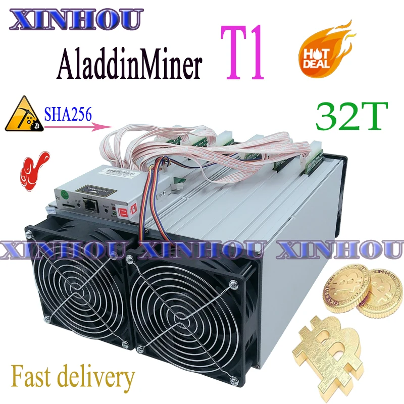 

Used AladdinMiner T1 32T SHA256 no PSU Bitcoin BTC BCH miner Better Than antminer S9 S15 S17 T17 Z11 B7 Ebit E9i E10 T2T T3