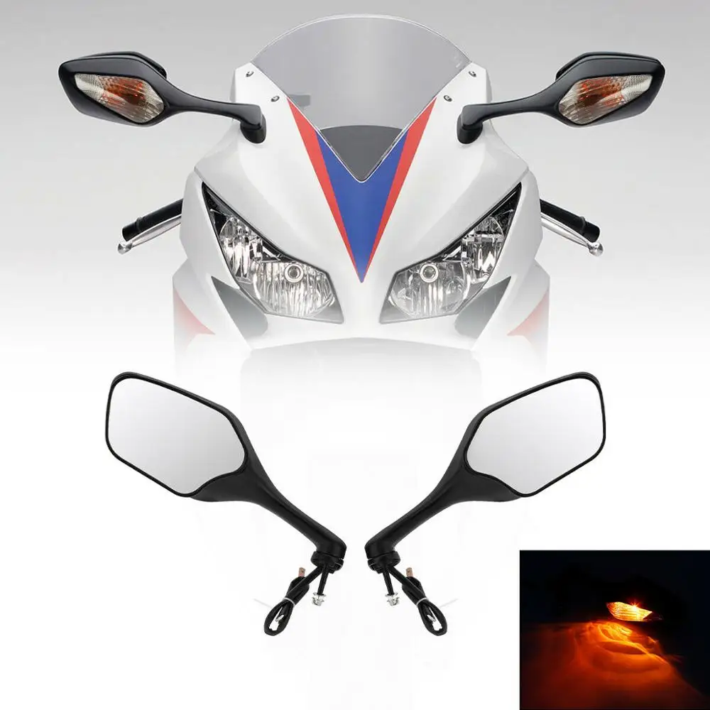 Motorcycle Turn Signal Light W/ Mirrors Smoke Lens For Honda CBR1000RR CBR 1000 RR 2008-2012