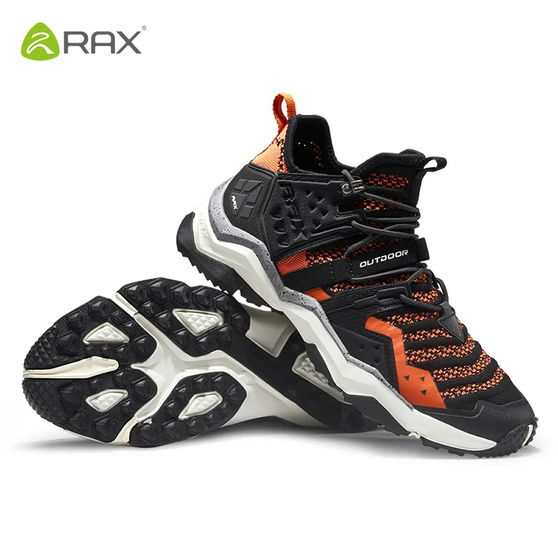 RAX Men Women Running Shoes Outdoor Sports Sneakers Lightweight Breathable Air Mesh Upper Non-slip Natural Rubber Outsole