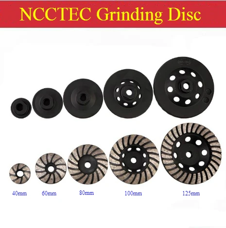 5pcs 1.6'' 2.4'' 3.2'' 4'' 5'' inches Diamond Turbo grinding CUP wheel | 40 60 80 100 125mm small DRY grinding disc | M14 22.23