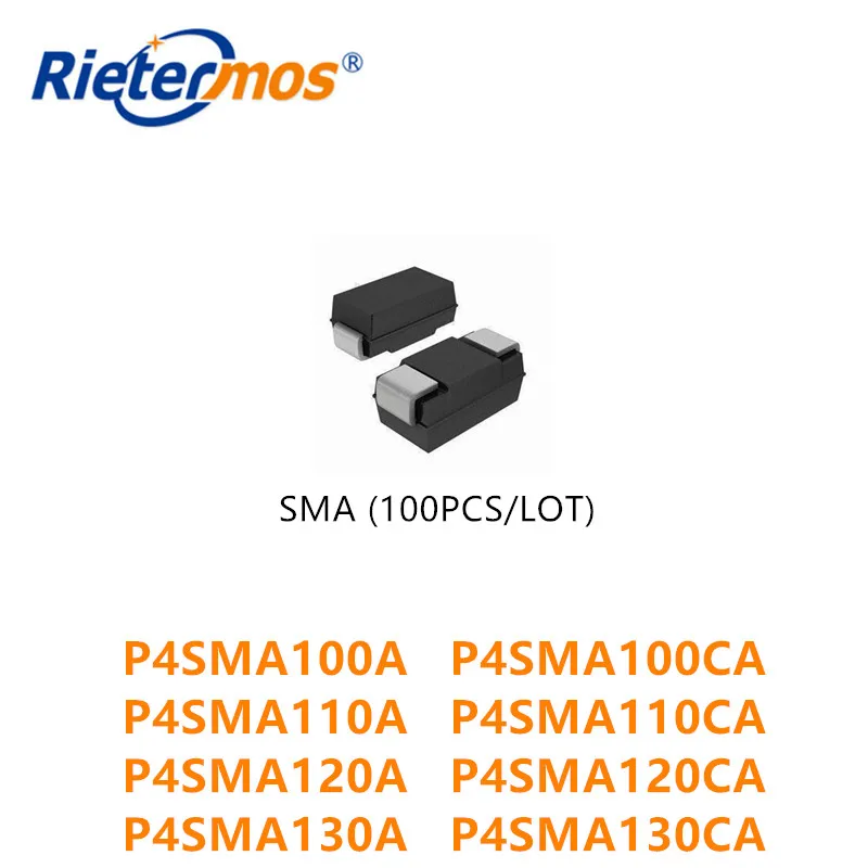 100 PCS P4SMA100A P4SMA100A P4SMA110A P4SMA110CA P4SMA120A P4SMA120CA P4SMA130A P4SMA130CA SMA คุณภาพสูง