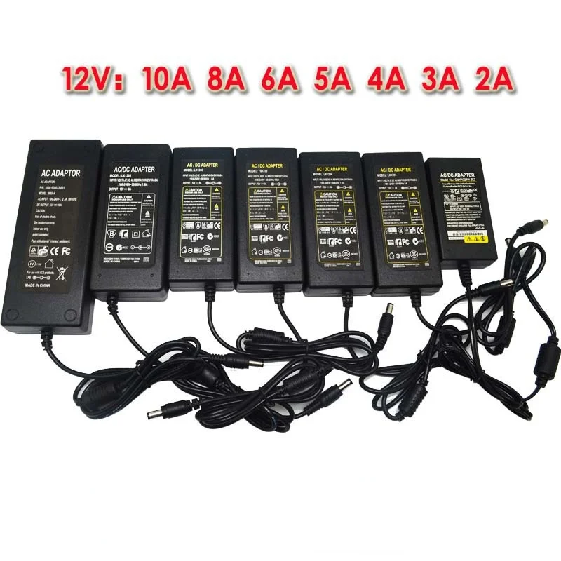 AC100-240V DC 12V2A Universal Power Adapter 12 Volt 2000mA Charger US,EU Plug Power Supply CCTV Security Camera Led Strip