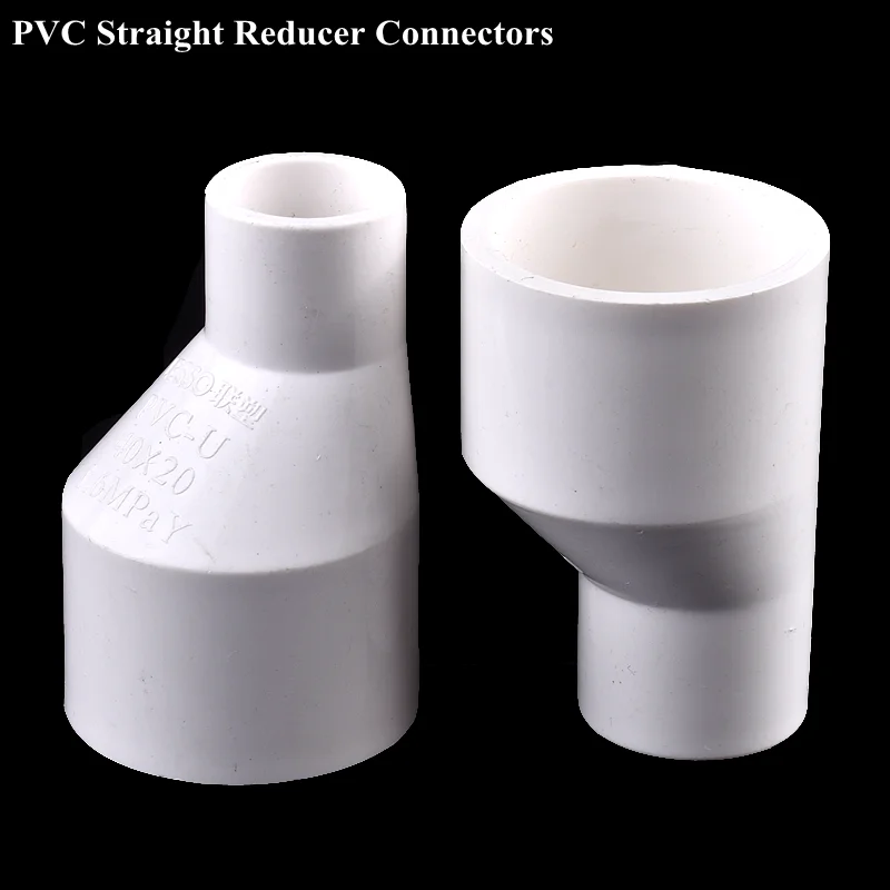 

1pc PVC Straight Eccentric Reducer Connectors Garden Irrigation Water Pipe Joint Drainage Pipe Accessories Fish Tank Adapter