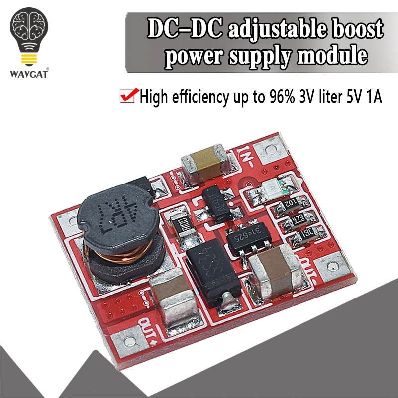 DC-DC Boost Modulo di Alimentazione del Convertitore Booster Step Up Circuit Board 3V a 5V 1A Massima Efficienza del 96% ultra Piccolo WAVGAT