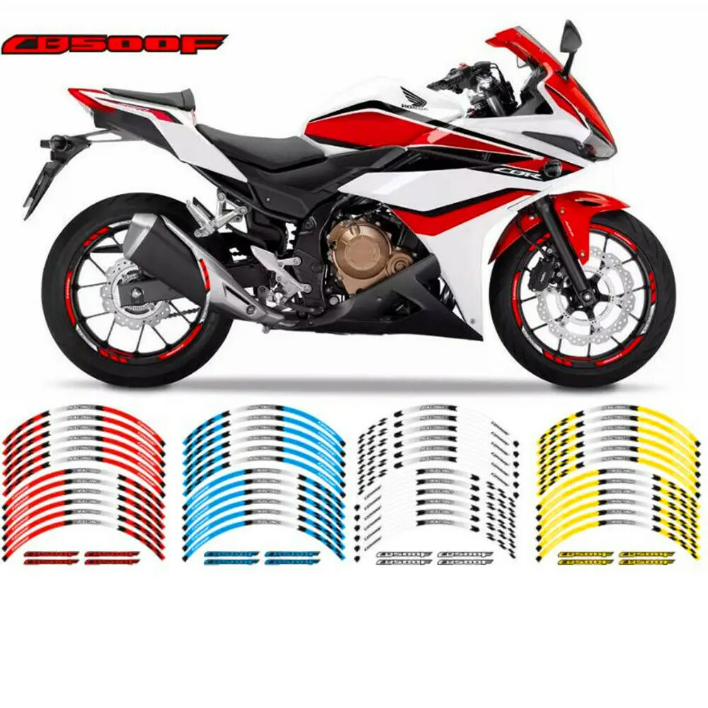 

17" Rim Stripes Wheel Decals Tape Stickers Reflective For HONDA CB500F 2012-2022