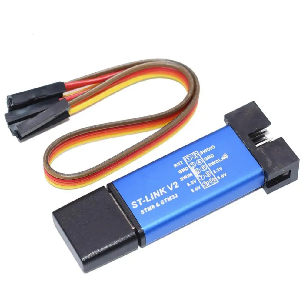 1PCS ST-LINK V2 Stlink V2 Mini STM8 STM32 Simulator Download Programmer Programming With Cover A41 Random Colors