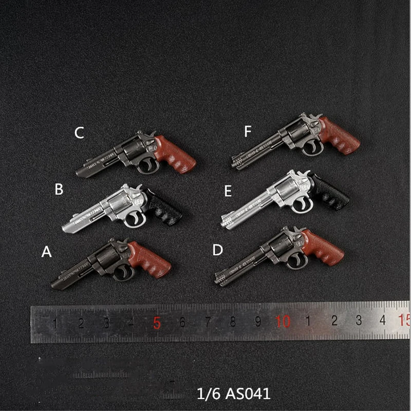 1/6 AS041 Solider Figure Scene Accessories Revolver Gun Weapon Model For 12