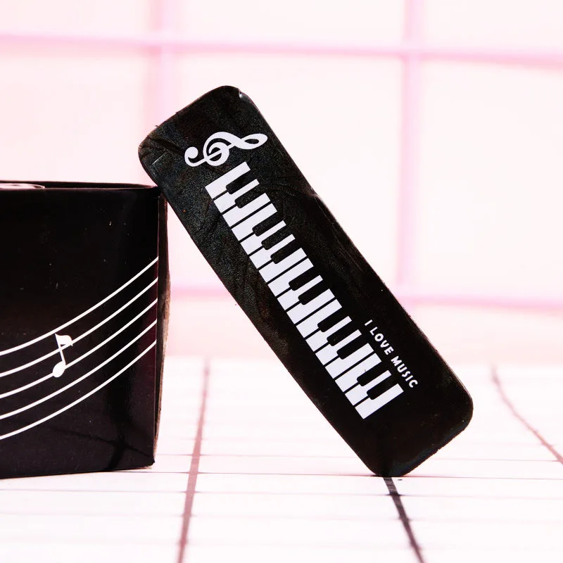 1pcs Cute Piano Note Pencil Eraser Rubber Novelty Stationery Gift for Kids School Office Supplies