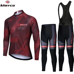 Autumn 2022 Men's Cycling Jersey Set 20D Bib Set MTB Uniform Bicycle Clothing Quick Dry Bike Clothes Mens Long Cycling Wear