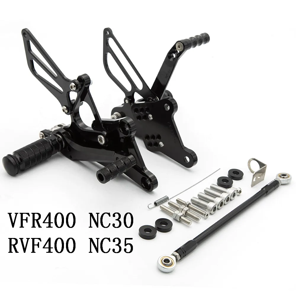 

FOR Honda VFR400 NC30 RVF400 NC35 VFR RVF 400 Aluminum Adjustable Motorcycle Rearset Rear Set Foot Peg Pedal Footrest