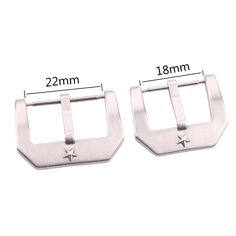 22mm Stainless Steel Watch Buckle Fashion Watchbands Strap Clasp High Quality Silver Brushed Metal Watch Accessories