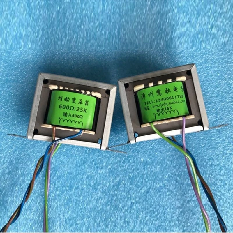 Electronic tube 600 ohms 25K step-up drive transformer, about 6.5 times step-up sandwich section winding method Tens of mA DC