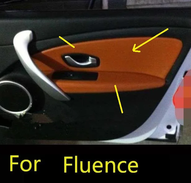 For  Renault Fluence / Renault Megane 3 Microfiber Front / Rear Door Panel /Armrest Leather Cover Protective Trim   Car Interior