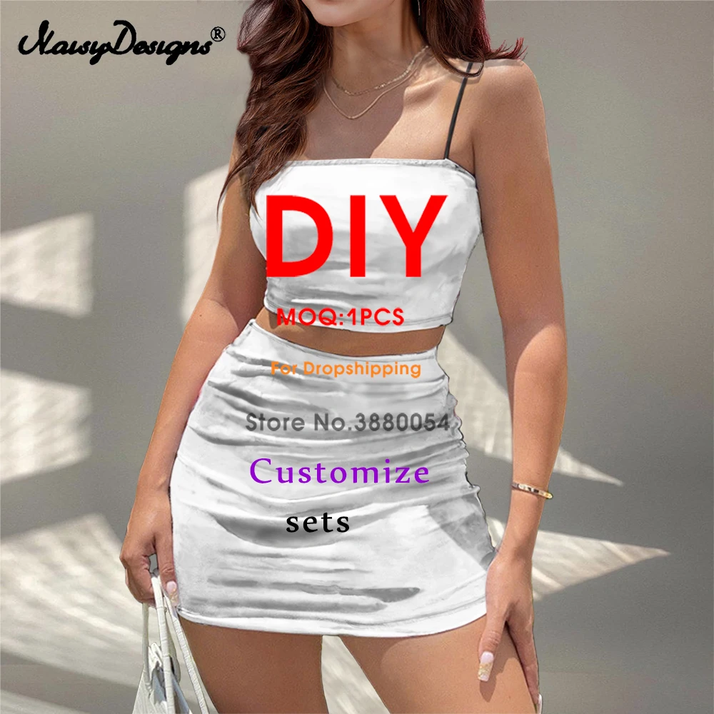 

Noisydesigns/3D модные женские комплекты на заказ, топ на бретельках, сексуальная юбка, костюм для женщин, пляжные вечерние, Размер 4XL, Swimsui, Прямая поставка