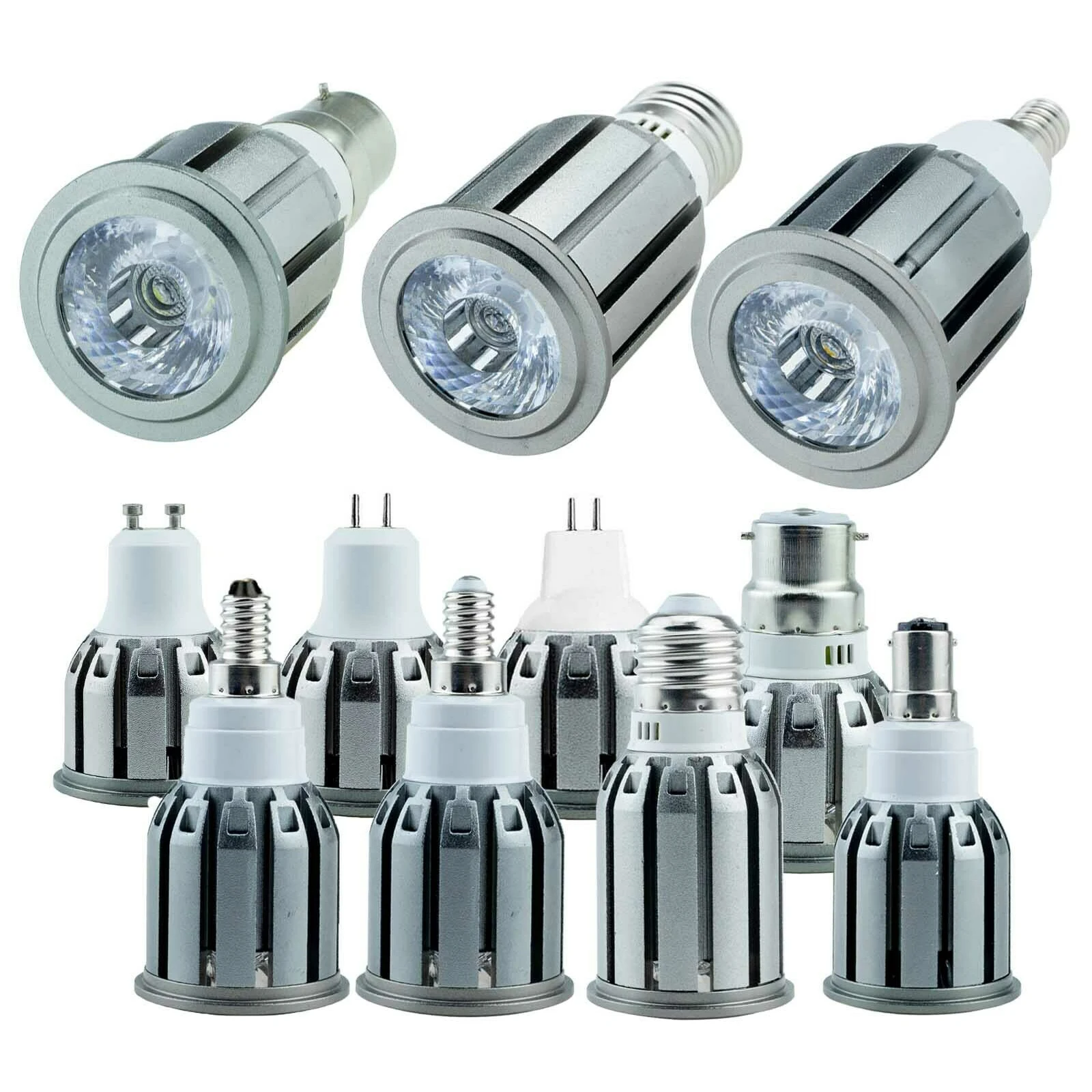 E27 E12 E14 B22 B15 GU10 GU5.3 Dimmable LED Spotlights COB Spot Light Bulbs Bright Home Lamps 110V 220V C36 Aluminum 5W 7W 10W