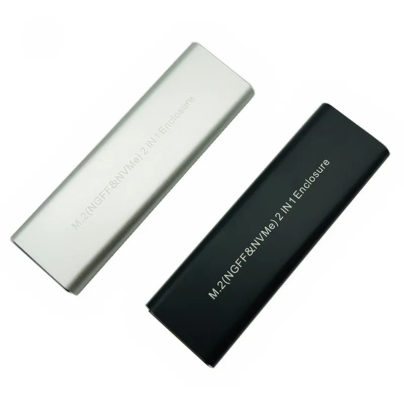 M.2 NVME SSD To USB 3.1,10Gbps โปรโตคอลแบบ Dual M2 NVMe กล่อง,PCIe NGFF SATA M2 NVMe Enclosure อะแดปเตอร์ OTG สำหรับ M.2 SSD