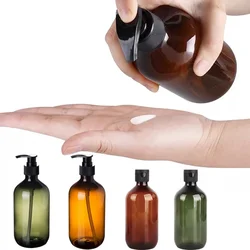 300/500 ml Bathroom Soap Dispensers Amber Shampoo Air Lotion Container Press Foam Pump Bottle for Bath Soap Gel Cosmetics