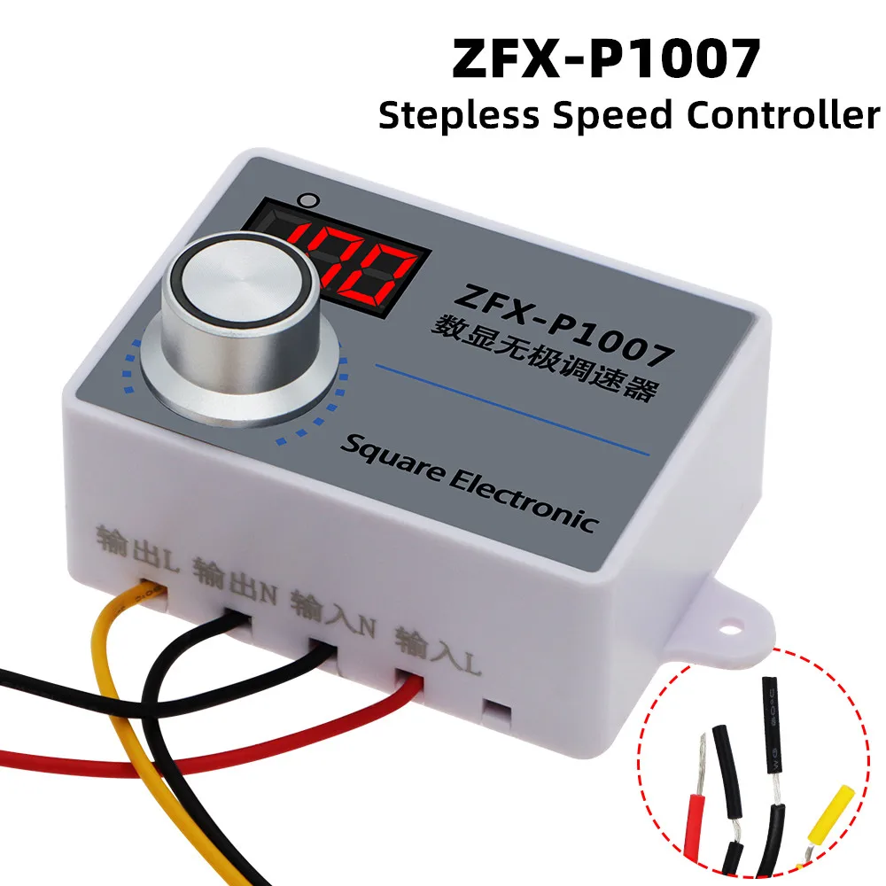 ZFX-P1007 Bezstopniowy regulator prędkości Wodoodporny regulator prędkości 500 W AC 220 V Regulator prędkości Przełącznik regulatora prędkości