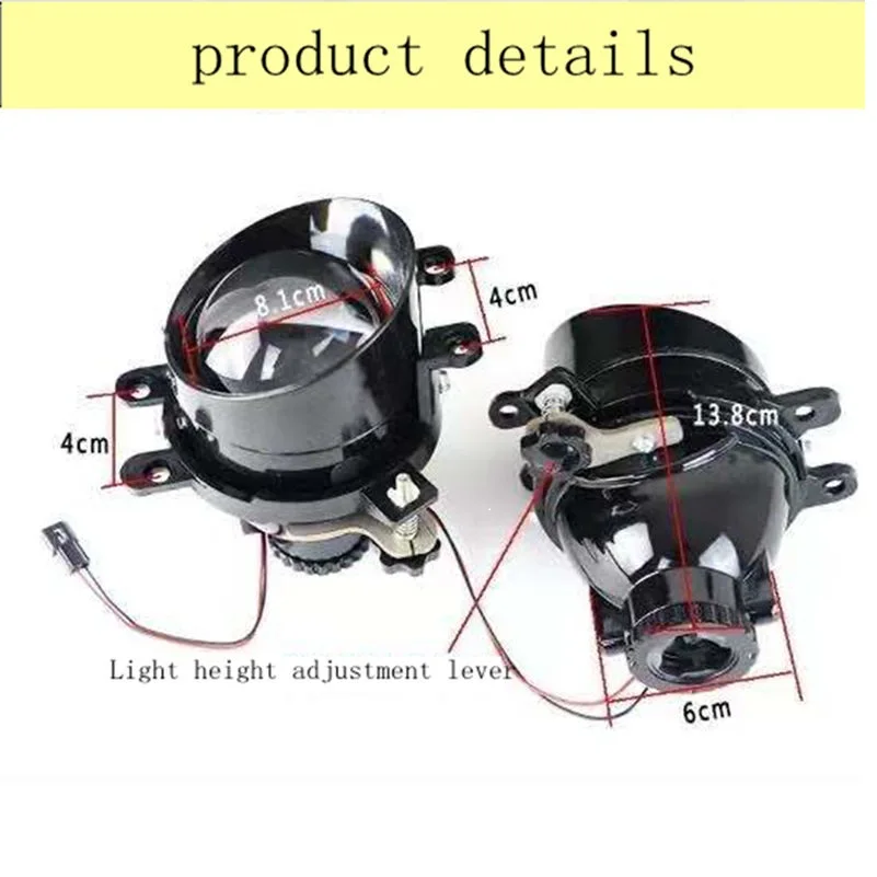 Car Lens Toyota Camry/Corolla/Vios/Yaris/Prius/Highlander/Tundra/Avincis/Fortuner Fog Lamp Projector H11 H8 H9 Bi-Xenon