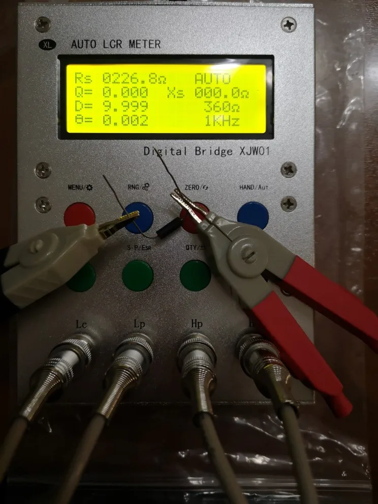 Imagem -05 - Lcr Digital Bridge Tester 03 Precisão Resistência Indutância Capacitância Medidor Esr Caixa de Metal Acabada Xjw01