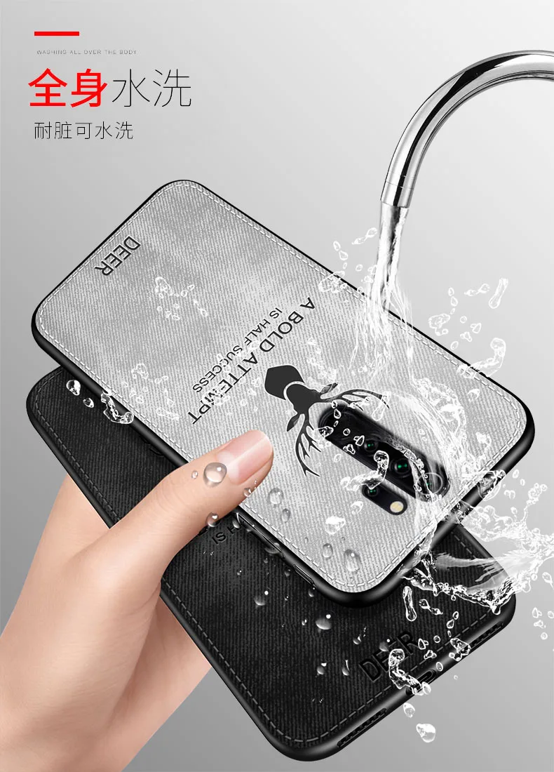 Per Xiaomi Redmi Note 8 Pro Custodia morbida in silicone di lusso + tessuto rigido Custodia protettiva per gatti cervi per xiaomi redmi 8 8A