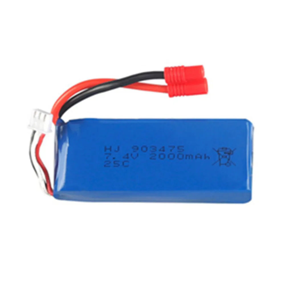 HOBBY HUB 7.4V 2000mAh 12428 แบตเตอรี่ Lipo สำหรับ SYMA X8C X8W X8G เครื่องบิน RC 2 S 7.4V liPo แบตเตอรี่ 903475