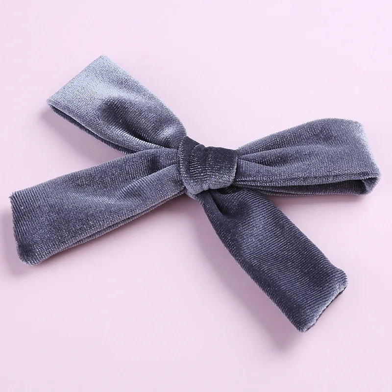 16pcs/lot 5 inches Velvet Bow hair Clips Girls Bow Tie Hairpins Princess Hair Barrettes Korean Hairclips Fashion Accessories