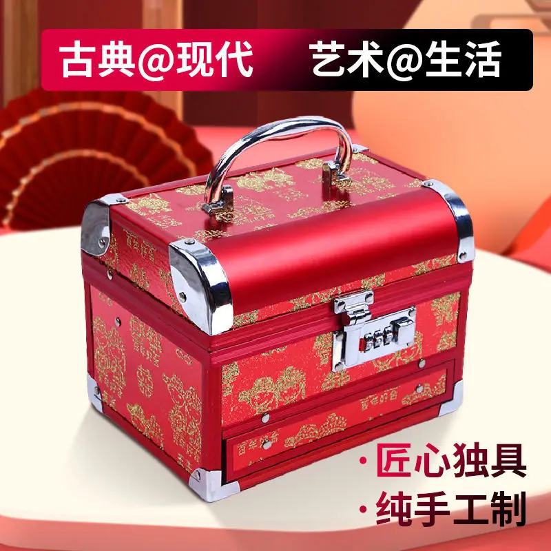 New Brand Makeup Box Artist Beauty Cosmetic Cases Makeup Bag Tattoo Nail Multilayer Toolbox Storage Bag Wedding Jewelry Box