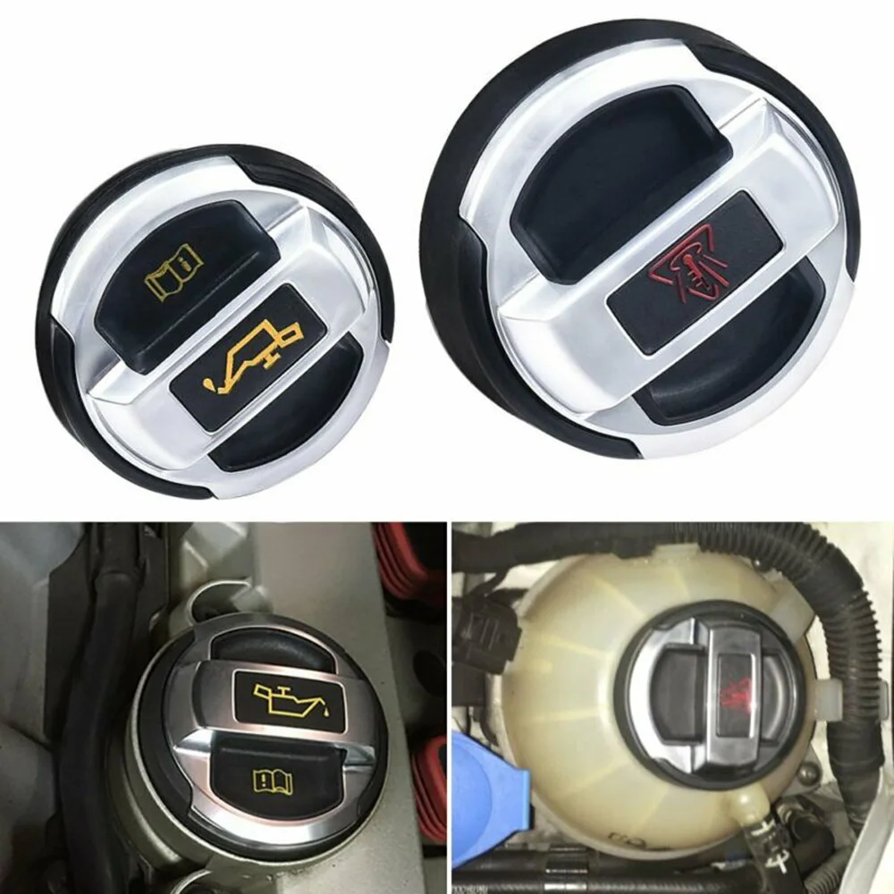 2pcs/set Car Oil Filler Cap Retrofit Oil Expansion Tank Lid 420103485B Exterior Accessories For Au-di R8 420103485B