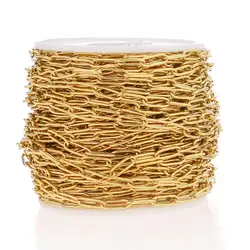 1 Meter Stainless Steel 3.3/4mm Chain Gold Oval Link Bulk Chains DIY Wallet Chain Jewelry Necklace Making Handmade wholesale