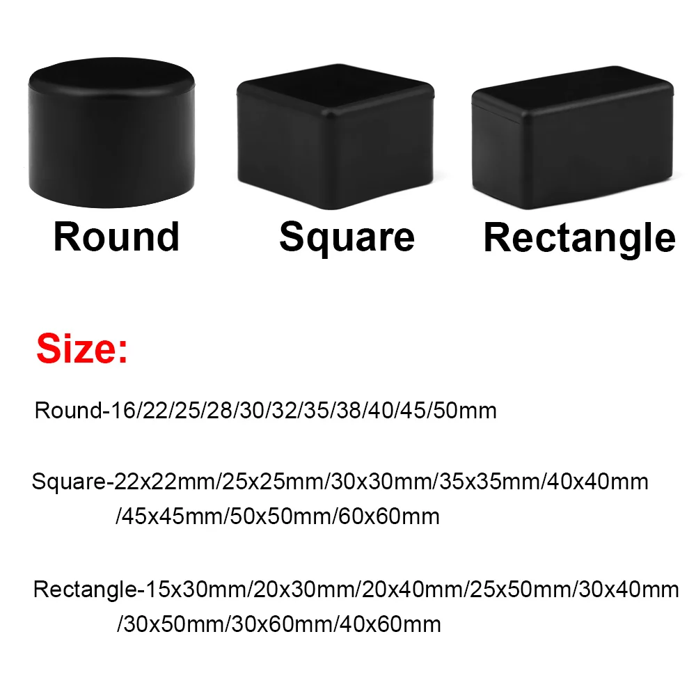 4Pcs Silicone Furniture Feet Table Chair Leg Caps Floor Protectors Furniture Table Covers Round Bottom Rubber Non-slip Covers