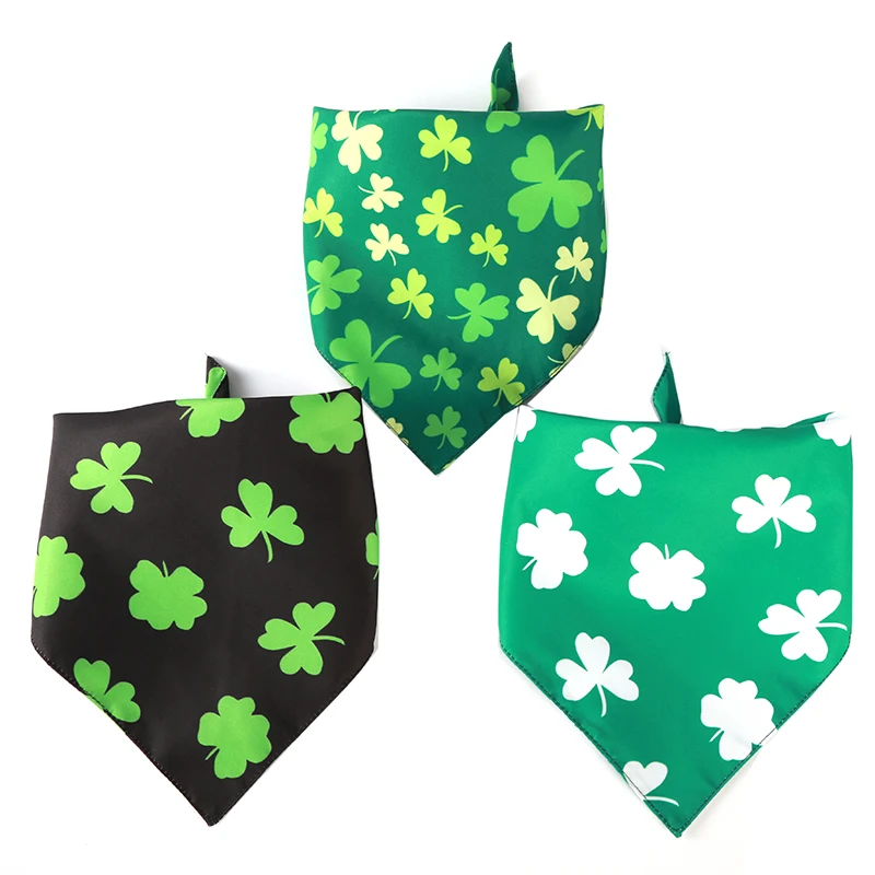 St. Patrick's Day Dog Bandana Pet Cat Dog Bib Lucky Green For Irish Festival Pet Accessories